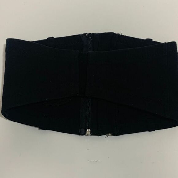 Women's Black Two Zipper Front Nursing Pumping Bra  Size OSFM - Picture 2 of 3